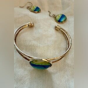 Nancy Reid Carr- Silver and Sea Blue-Green Set